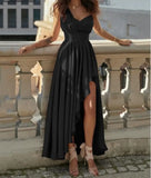 Solid Color Shoulder Split Long