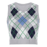 plaid stacking and outer sweater-Outfit