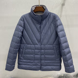 Double-Sided Double-Color Wear Winter Standing Collar Light Down Jacket Female Short Rubber White Duck Velvet Warm Coat Tide-Outfit