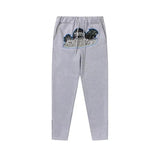 Rainbow Gradient Letter Tiger Head Printing Ins Trendy Sweater Trousers Jogging Suit-Outfit