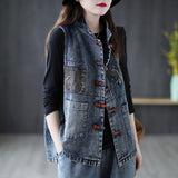 Fashion Style Vest Vintage Sleeveless Plus Size