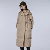 Luusen Is Designed For Sweet Over The Knee Jacket 90 White Duck Down Down Jacket-Outfit