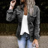 Splicing Fashion Casual Denim Shirt