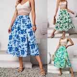 Fongt Independently Designed And Shot The New Women's Summer Casual Floral Print Skirt-Outfit