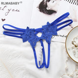 Hollow Out Hot Women Lingerie G-String Double Strap Pearl Massage Underwear Thong Solid Color Low Waist Temptation