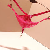 Fongt Line Of T-Tong Trousers Sexy Pearl Massage Hollow Trousers With Bows 2025 New Summer