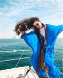 Fongt Side Embroidered Loose Beach Blouse Swimsuit Vacation Sun Protection Cardigan Beach Sun Protection