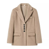 Fongt Women's Clothing Explosion Fashion Loose Long Hair Blazer