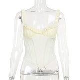 Fongt Summer 2024 New Hottie Vest Fashion Street Casual Girded Blouse