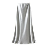 Fongt Temperament Pressure Folded Bare-Faced Fishtail Half-Dress Girl Spring Hanging Thin Bag-Butbice Long Dress 9836