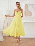 Ruched Tie-Up Strappy Maxi Dress-Outfit