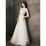 Fongt Dress Light Luxury Niche Banquet Host Graduation Dress 2025 New Champagne Long-Sleeved Art Exam Dress