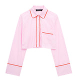 Spring Cut Poplin Shirt 2616731 With Decorative Pajamas 2518731-Outfit