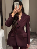 2024 Spring And Autumn Fashion New Leisure Waist Solid Color Suit Coat Temperament Jacket Female-Outfit