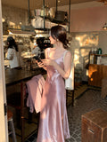 Fongt Xixi 13 Lines 2025 Spring And Summer New French Retro Round-Neck Temperament Sling Dress 88167