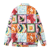 Fongt Women's Clothing 2025 Autumn New French Retro Print Quilt Cotton Jacket
