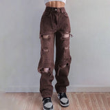 Ripped Loose Jeans-Outfit
