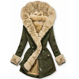 Fongt Autumn And Winter Coat Women's Warm Wool Hooded Jacket MG622