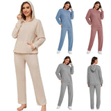 Fongt Casual Suit Women's Pajamas Wffgy Long Sleeves Two-Piece Home Suit-Outfit