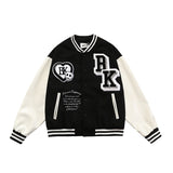 Gothic Embroidery Women's Jacket Spring 2022 Aesthetic Streetwear Bomber Jacket Couple Harajuku Oversized
