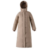 2023 Winter New Cotton-Padded Jacket Female Long Over The Knee Korean Version Slim Bestie Warm And Thick Long Cotton-Padded Jacket-Outfit