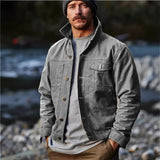 Fongt Spring New Men's Jacket Multi-Grain Multi-Pocket Retro Classic Jacket Cardigan