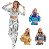 Leather Sexy Midriff-baring Long Sleeve