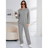 Fongt Casual Suit Women's Pajamas Wffgy Long Sleeves Two-Piece Home Suit-Outfit