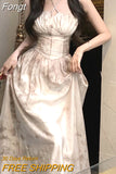 Dress Women Summer 2023 New Elegant Vintage Lady Fashion Sexy Prom Evening Dresses Slim Vestidos Female Korean