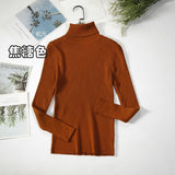 Fongt Sweater Woman With Bottom Shirt Autumn And Winter New Long Sleeves To Keep Warm Body Solid Color Knitted