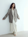 [Daihe] Autumn New Leisure Temperament Lapel Foundation Joker Single Row A Button Suit Jacket H7079-Outfit