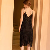 Fongt Wedding Bridesmaids Small Dress Through Sexy Nightclub Black Cane Tux Dress Dress Sling