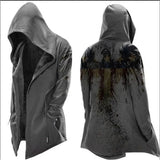 Men's New Cloak Fashion Vantage Plus Size Simple Casual Gothic Hooded Drawstring Men's Punk Oversize Sweatshirt M-4XL