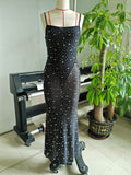 Spring And Summer New Heavy Industry Hot Diamond Sexy Bag Hip Sling Dress Dress