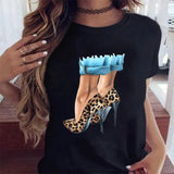Women Sunflower Girl Printed T