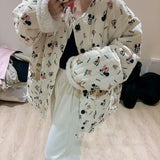 Disney Mickey Minnie Cartoon Fleece Coat-Outfit