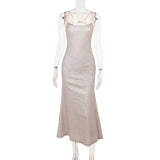 Fongt Design Flash Temperament Sling Dress Woman Fashion Sexy Body Dress