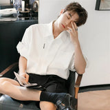 Fongt Men's High-End Casual Shirt Short-Sleeved Shirt Men's Shirt With Summer New Small Simple And Generous