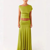 Fongt Two Sets Of New Short-Term Umbilical Wrinkles Body-Body Hip Skirt Suit