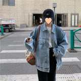 Fongt New Versatile Denim Jacket Korean Version Of The Ins Student Loose Jacket Denim Jacket Tide-Outfit
