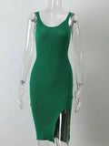 Green Knitted Bodycon