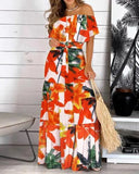 Ruffle Bohemian Sexy Casual Elegant