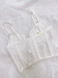 Vintage Lace Embroidery Bustier-Outfit