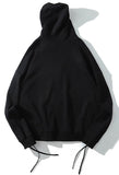 Zipper Gothic Print Oversized Hoodie-Outfit