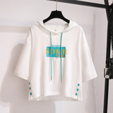 Fongt Summer New Sunscreen Hat Short-Sleeve T-Shirt Female Students Korean Clothes Women's Bagtop Women's