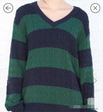 80's Downtown Girl Striped Sweater-Outfit