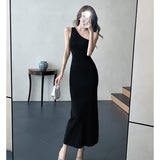 Pat Yujie Style Temperament, Sexual Oblique Shoulder Dress, Advanced Sense, Slim, Hip-Covered Knitted Dress-Outfit