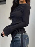 vintage knitted sweater with lacing and long