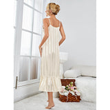 Fongt Women's Pajamas Summer High Sense Ice Silk Sexy Halter Nightdress Female Spring-Outfit