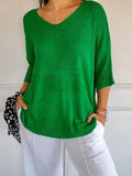 Casual Basic Style Slimming Sleeve Solid